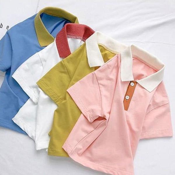 2点セット キッズ ポロシャツ poloシャツ 子供Tシャツ 男の子 春夏 半袖 シャツ ス インナ...