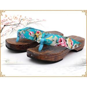 夏新作 レディース 下駄 スリッパ 花柄 女の...の詳細画像4