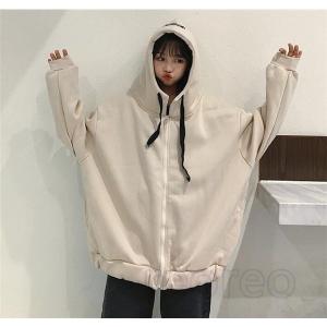 コート レディース 秋冬　無地　文字ロゴ　厚手　フート付き　ゆったり　カジュアル　大きいサイズ