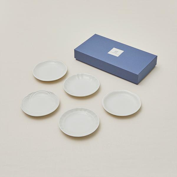 栗原はるみ ギフト包装可 フラワープレート11cm 5枚セット  /ポイント利用