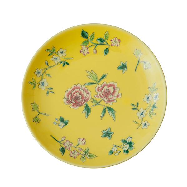花中華 取皿 イエロー 栗原はるみ ギフト包装可 食器 プレート フラワー 花柄 ホワイト イエロー...