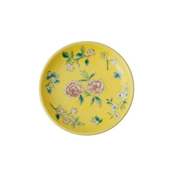 花中華 小皿 イエロー 栗原はるみ ギフト包装可 食器 プレート フラワー 花柄 ホワイト イエロー...