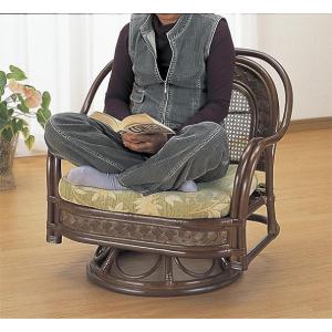 □在庫限り・入荷なし□ 籐 回転座椅子 2脚セット ミドルロータイプ