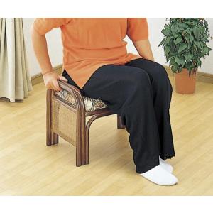 今枝商店 回転スツール ラタン 座椅子 ロータイプ 籐家具 高さ30cm