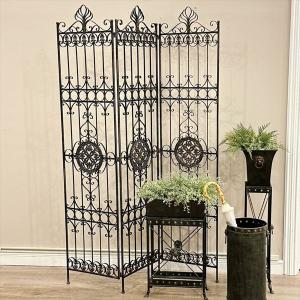 アイアンパーテーション Sサイズ 3連スクリーン 間仕切り AJ-2010-S 完成品 アイアン モダンインテリア 高級インテリア 輸入家具 店舗什器 ディ