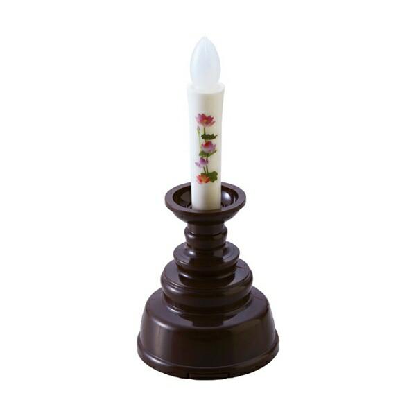 安心の絵ろうそくミニ ARO-5210N DB 仏壇 仏具 神具 ろうそく立て 8127831 火を...