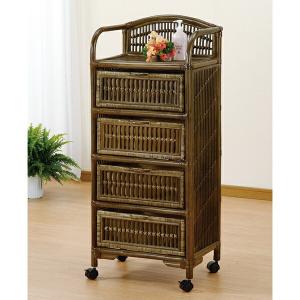 ラタンのチェスト アジアン家具 ラタン チェスト オープンラックラック ECG701NX 爆買