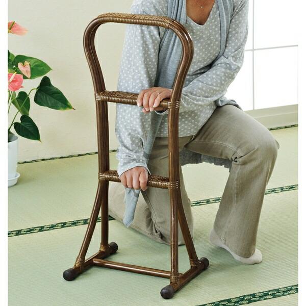 籐 つかまり立ちステッキ 大 介護用品 移動 歩行支援用品 ステッキ 杖 その他 Y33B 完成品 ...