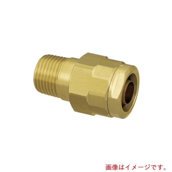 オンダ　オンダ製作所　ダブルロックジョイント　ＷＪ１型　テーパおねじ（黄銅）　Ｒ１／２×２０Ａ（ＰＥ...