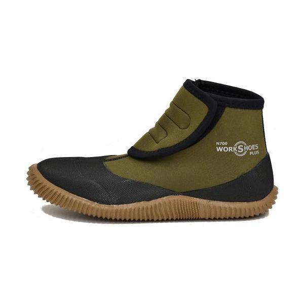 アトムワークス　ワークシューズプラス　モスグリーン　M　【品番：N700】