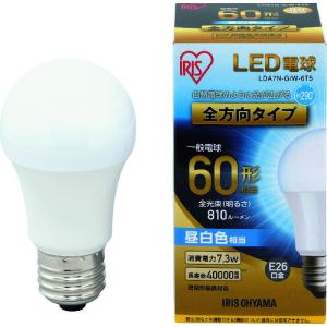 アイリスオーヤマ　ＩＲＩＳ　ＬＥＤ電球　Ｅ２６全方向タイプ　６０形相当　昼白色　８１０ｌｍ　【品番：LDA7N-G/W-6T5】