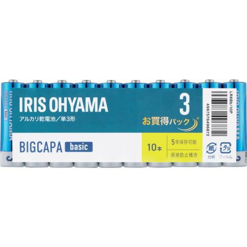 【メール便対応】アイリスオーヤマ　ＩＲＩＳ　102743　乾電池　ＢＩＧＣＡＰＡ　ｂａｓｉｃ　単3形...