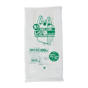 ジャパックス（JAPACK's）　業務用レジ袋 レギュラータイプ（東日本30号/西日本40号） 半透明 100枚　【品番：RKK30】