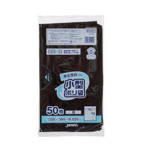 ジャパックス（JAPACK's）　環境袋策 小型タイプ 黒 50枚（再生原料40％使用、エコマーク付き）　【品番：RYC07】