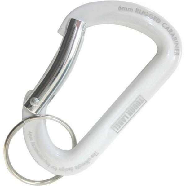 【メール便対応】中林製作所　冒険倶楽部工房　タフレーベル カラビナ ラッジド 6mm　白×銀　【品番...