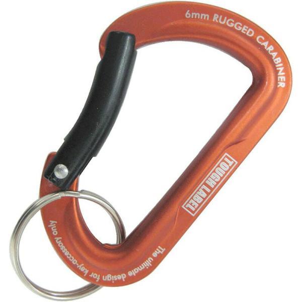 【メール便対応】中林製作所　冒険倶楽部工房　タフレーベル カラビナ ラッジド 6mm　オレンジ×黒　...