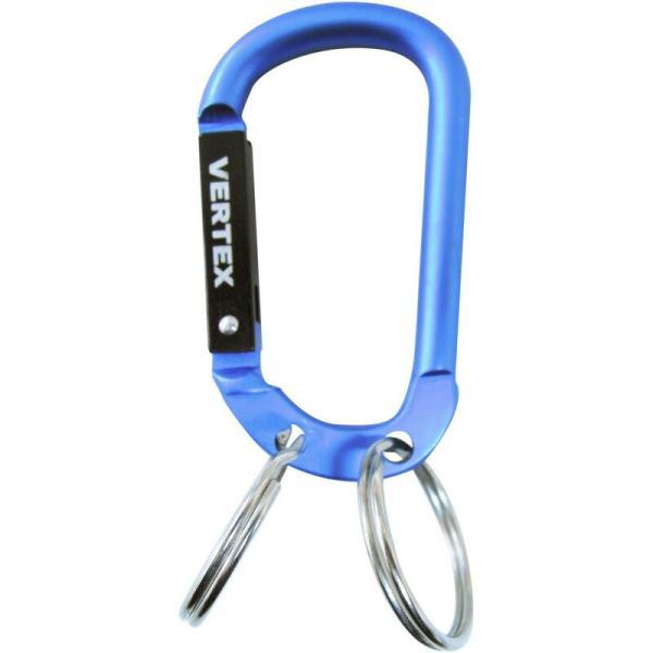 【メール便対応】中林製作所　冒険倶楽部工房　バーテックス カラビナ&amp;キーリング 6mm　青＆黒　【品...