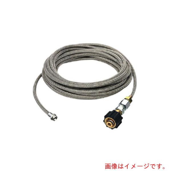 アサダ　Asada　１／４ＳＵＳ洗管ホース　コック無　２０ｍ　クイックカプラ仕様　【品番：HD032...