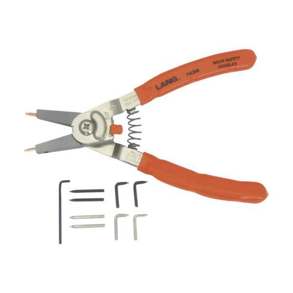 A＆E　LANGTOOLS　スナップリングプライヤー（替爪式・軸穴兼用・口開き調整機能付）　【品番：...