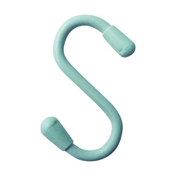 【メール便対応】ニッサチェイン　塩ビ被覆線Ｓフック　白　５０ｍｍ（４個入り）　【品番：A-700】