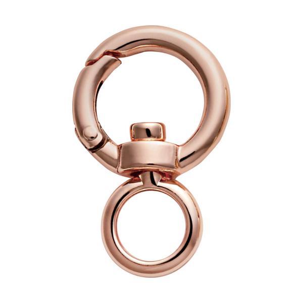 【メール便対応】ニッサチェイン　カラーキーホルダー　ＮＯ．1208　スイベル付きカラビナ　ピンクゴー...