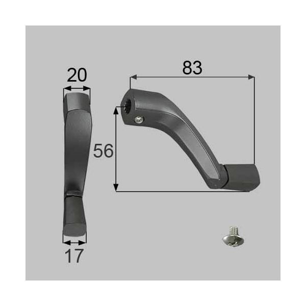 LIXIL（トステム）　オペレーターハンドル　オータムブラウン（こげ茶）　【品番：YPJU454】