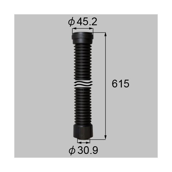 LIXIL（トステム）　ジャバラφ40　ブラック　【品番：T-Y514-PCEA】