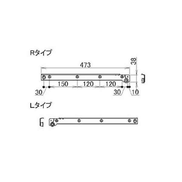 LIXIL（トステム）　ローラーコックスレールD65　【品番：QRD287AL】