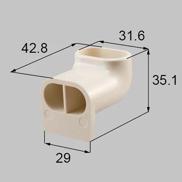 【メール便対応】LIXIL（トステム）　把手ブラケットB　ホワイト　【品番：GRPD35D】