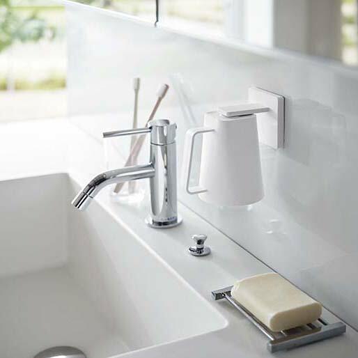 山崎実業　フィルムフック マグネットタンブラー ミスト　ホワイト　【品番：05957】