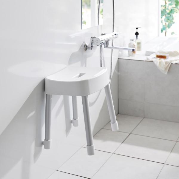 山崎実業　マグネット風呂イス ミスト SH35 ホワイト 4903208017251　【品番：017...