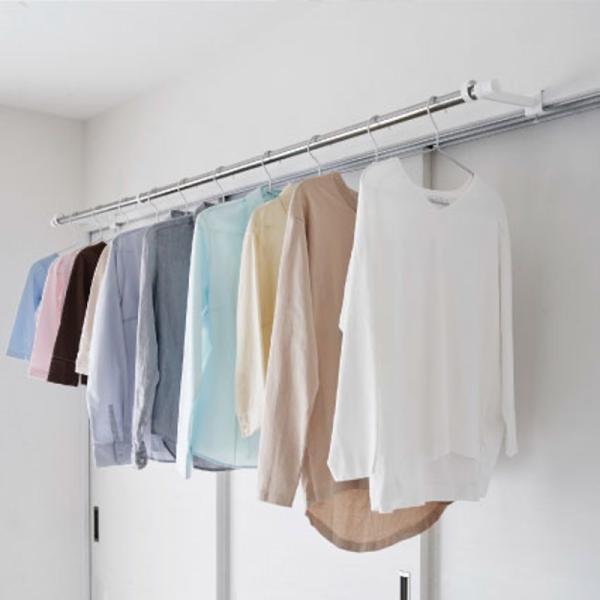 山崎実業　鴨居室内物干しポールホルダー タワー 奥行ワイド ホワイト 4903208015868　【...