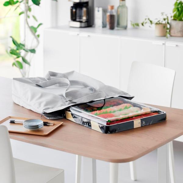 山崎実業　洗える持ち帰り寿司・ピザが入るレジかごかばん タワー ライトグレー 49032080212...