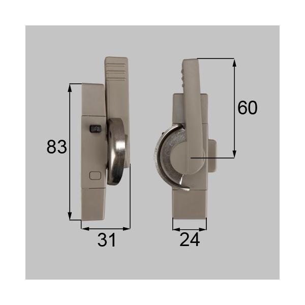 LIXIL（新日軽）　クレセント　グレー　【品番：8AKEY71R】