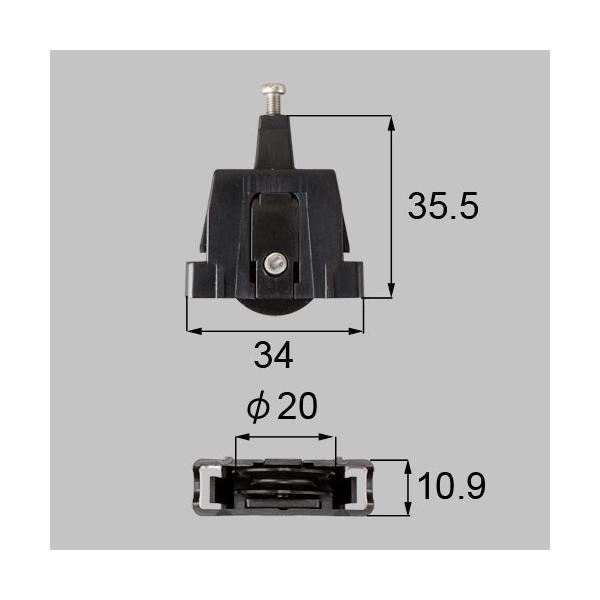 【メール便対応】LIXIL（新日軽）　網戸戸車　ブラック　【品番：SVED80S01】