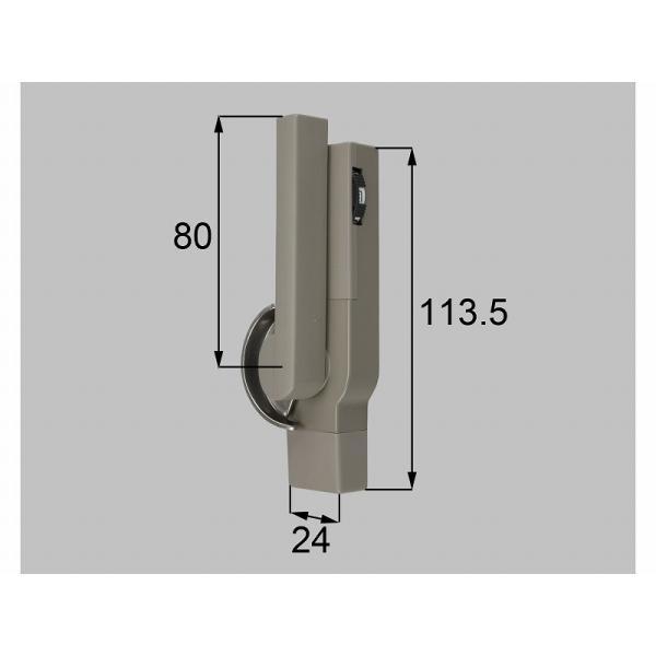 LIXIL（新日軽）　ダイヤル式クレセント（R）L=80mm　【品番：8AKEY83R】