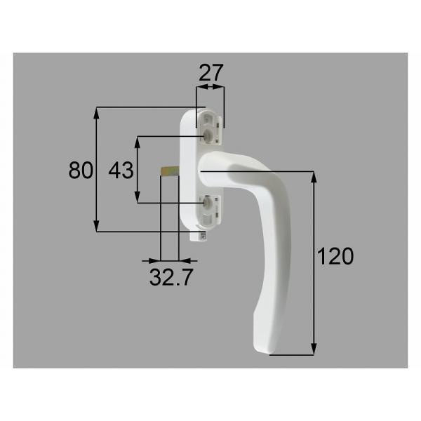 LIXIL（新日軽）　グレモンハンドル（R）　【品番：SVDD49RS01】