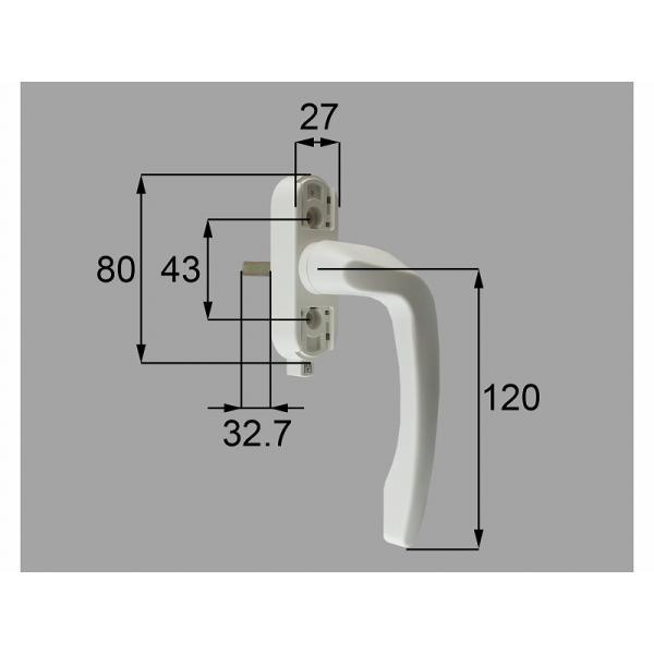 LIXIL（新日軽）　グレモンハンドル（R）　【品番：SVDW49RS01】
