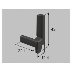 【メール便対応】LIXIL（新日軽）　縦框上端小口ブロック（R）（マド）　ブラウン系　【品番：SVDU393RS01】