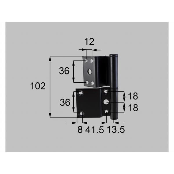 【メール便対応】LIXIL（新日軽）　丁番（R）　ブラック系　【品番：SVUT463RS01】