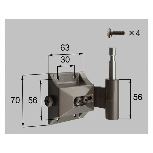 LIXIL（新日軽）　75角門柱用ヒンジ（下）持ち送り　【品番：C8H191A】