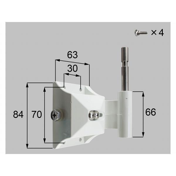 LIXIL（新日軽）　100角門柱用ヒンジ（下）持ち送り　【品番：H8H193A】