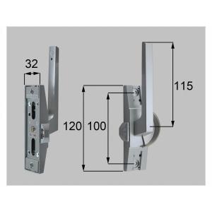 LIXIL（新日軽）　大型クレセント（ロック付） L　シルバー　【品番：SVQ99LS01】