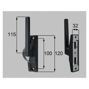 LIXIL（新日軽）　大型クレセント（ロック無） R　ブラック系　【品番：SVQA97RS01】