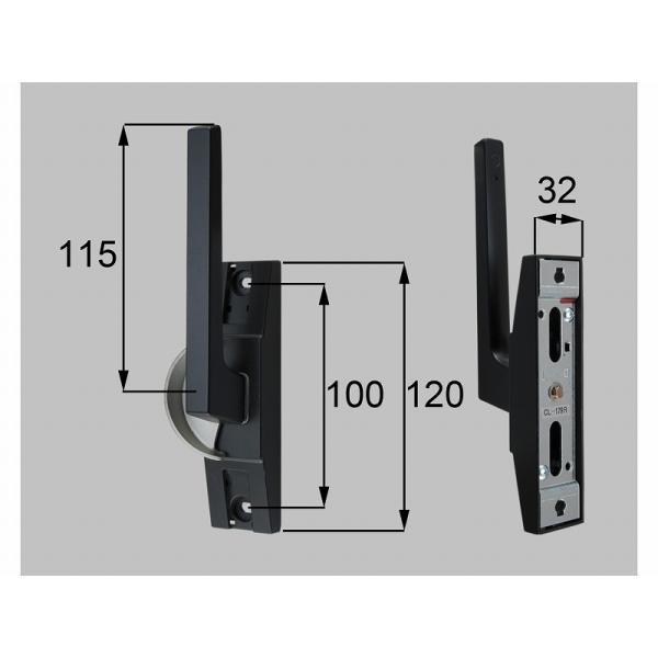LIXIL（新日軽）　大型クレセント（ロック無） R　ブラック系　【品番：SVQA97RS01】