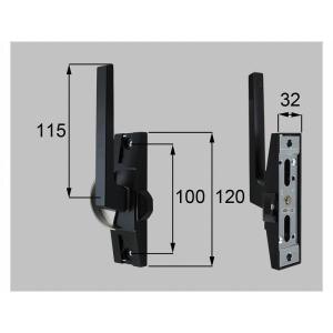 LIXIL（新日軽）　大型クレセント（ロック付） R　ブラック系　【品番：SVQA99RS01】
