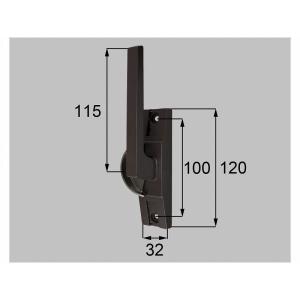 LIXIL（新日軽）　大型クレセント（ロック無） R　ブロンズ系　【品番：SVQB97RS01】