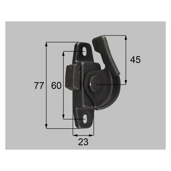 LIXIL（新日軽）　クレセント（ロック付） L　ブラック系　【品番：SVQT119S01】