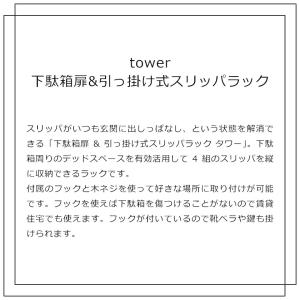 山崎実業 下駄箱扉&引っ掛け式スリッパ...の詳細画像1