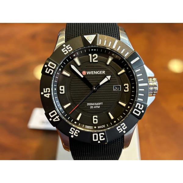 【あすつく】 ウェンガー WENGER 腕時計 Seaforce シーフォース 43mm ブラック文...